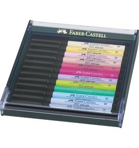 12-Pieces Pitt Artist Pen Set, Brush Tip, Pastel Colours